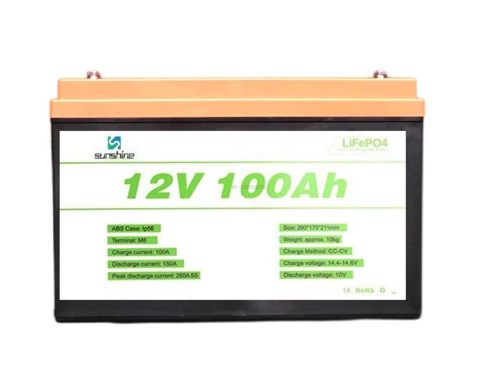 12V Lithium Battery Rechargeable 100ah LiFePO4 Battery Pack LiFePO4 12V 100ah Lithium Ion Battery